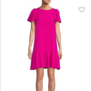 •DKNY• Flutter Sleeve Shift Dress